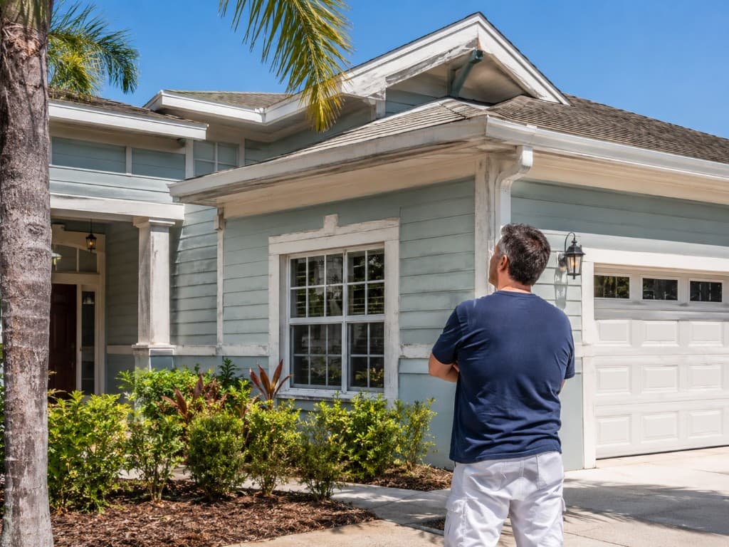 Home before exterior painting